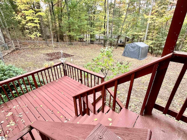 view of wooden deck