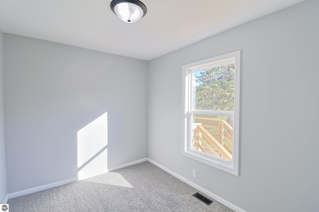 spare room featuring carpet