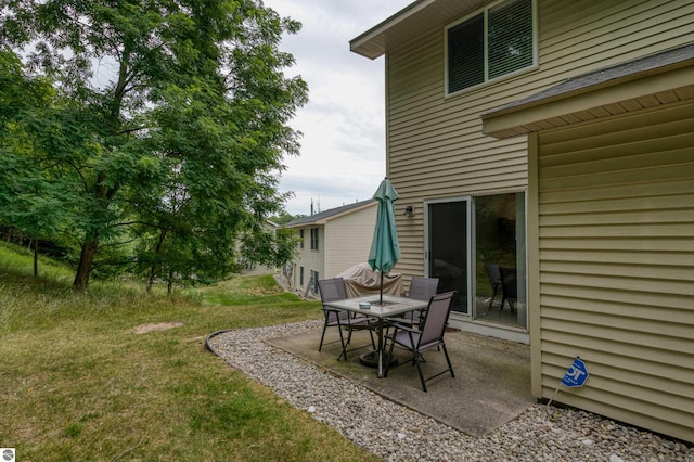 view of yard with a patio