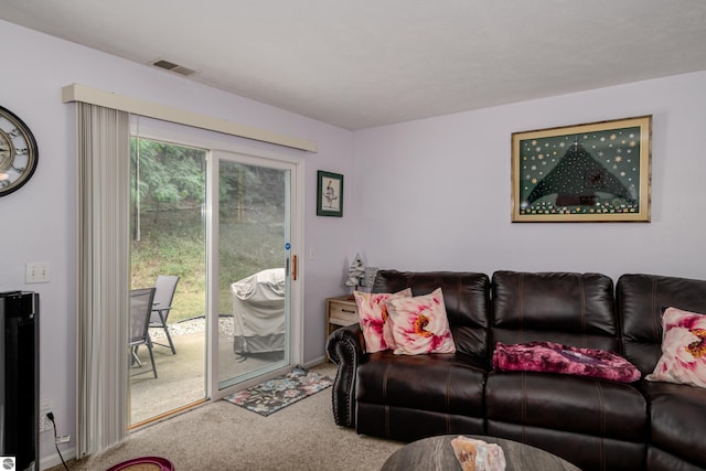 view of carpeted living room