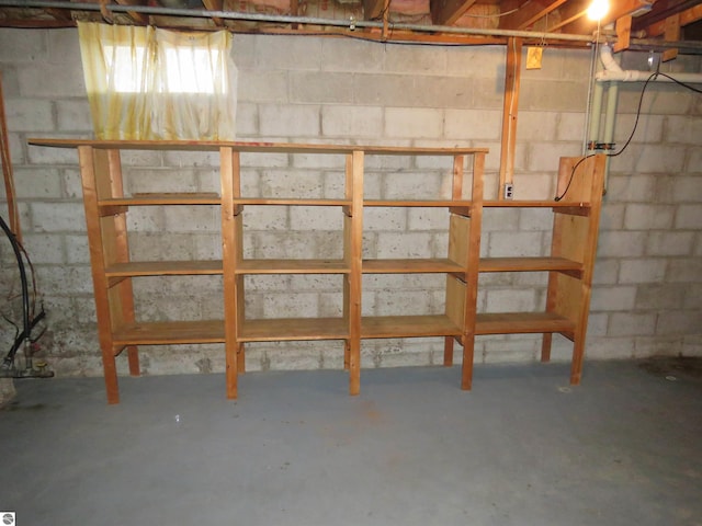 view of basement