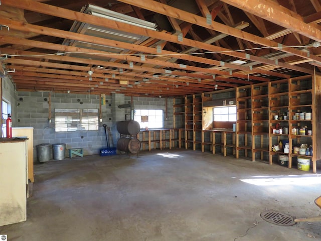 miscellaneous room with concrete flooring