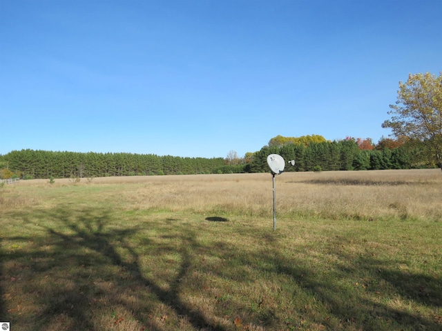 view of yard featuring a rural view