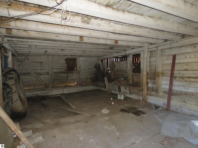 view of basement