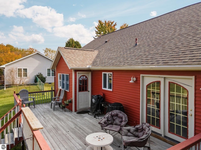 view of wooden deck