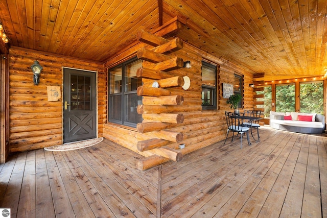 view of wooden deck