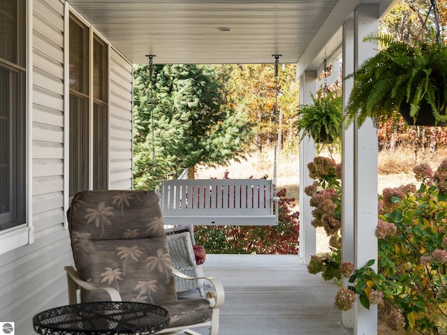 view of patio featuring covered porch