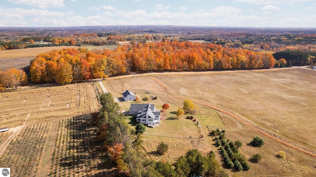 drone / aerial view featuring a rural view