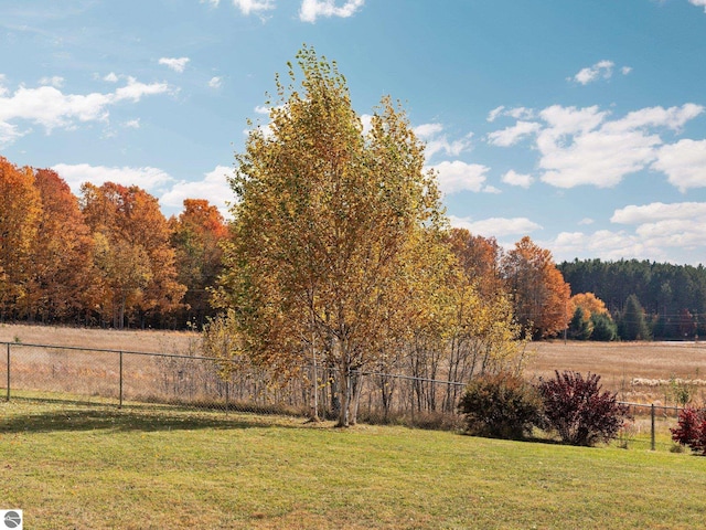 view of yard featuring a rural view