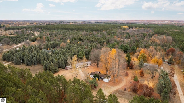 bird's eye view with a rural view