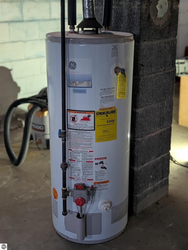 utilities featuring gas water heater