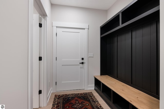 mudroom featuring light wood-type flooring