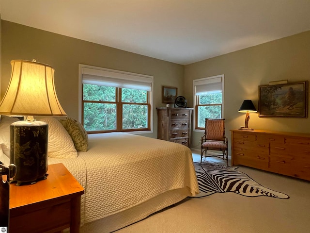 bedroom featuring carpet flooring