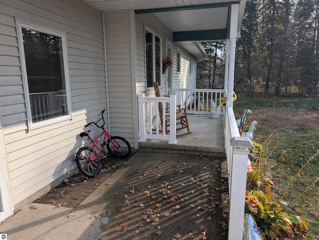 view of patio with covered porch