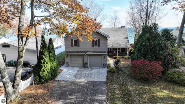 view of front of home featuring a garage