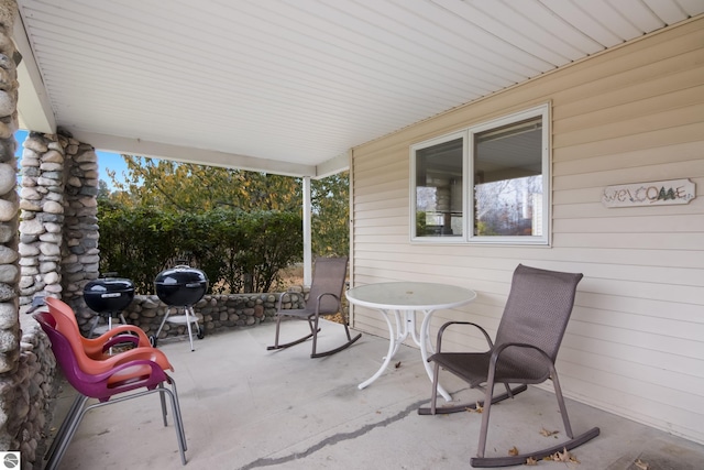 view of patio / terrace featuring grilling area