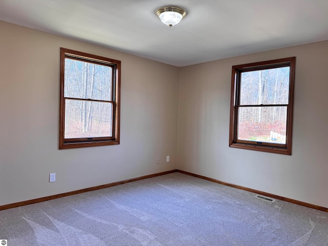 view of carpeted empty room