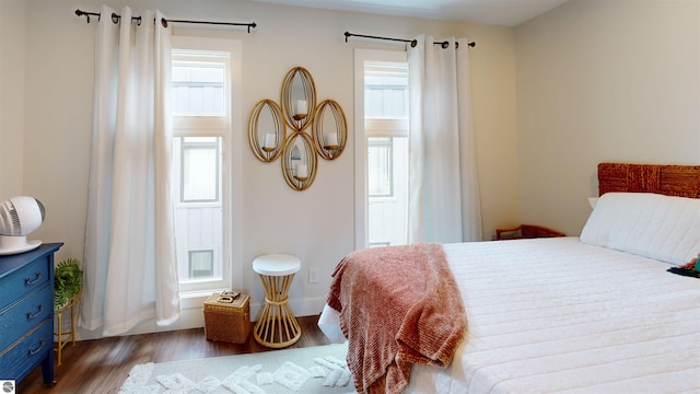 bedroom featuring hardwood / wood-style floors