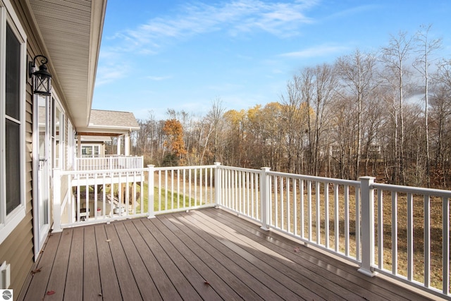 view of wooden deck