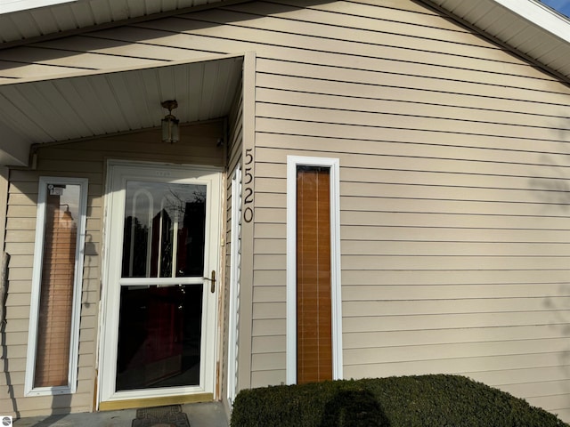 view of doorway to property