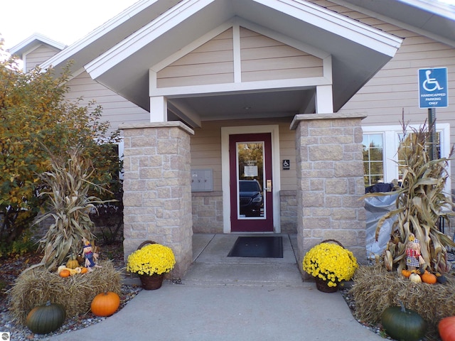 view of doorway to property