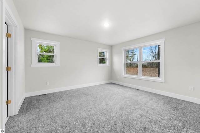 carpeted empty room with plenty of natural light