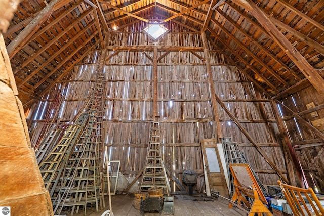 view of attic