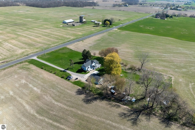 bird's eye view featuring a rural view