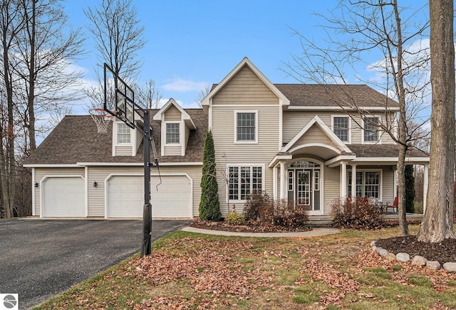 view of front of home with a garage