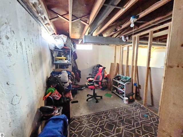 view of basement