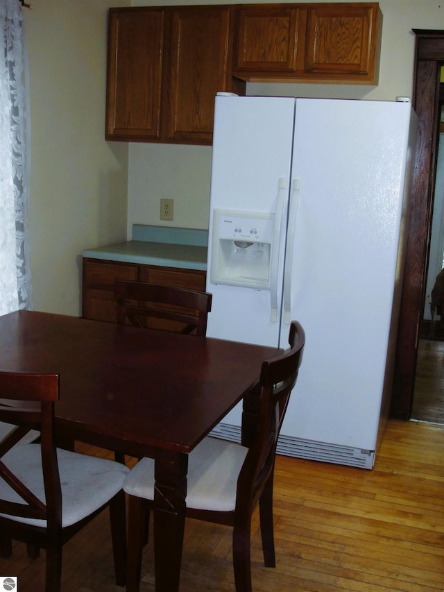 dining area featuring light hardwood / wood-style flooring