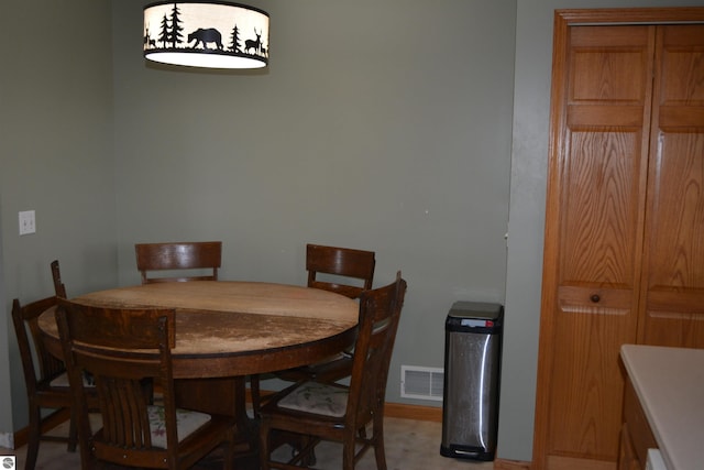 view of dining room