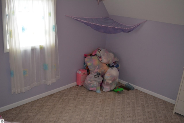 interior space featuring carpet flooring