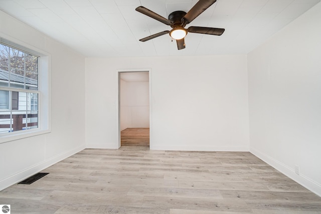 726 Pennsylvania Ave, Alma, MI 48801 - spare room featuring ceiling fan and light wood-type flooring