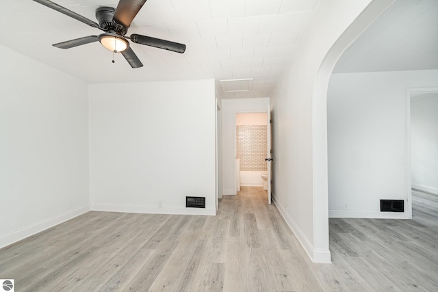 726 Pennsylvania Ave, Alma, MI 48801 - unfurnished room with ceiling fan and light hardwood / wood-style flooring
