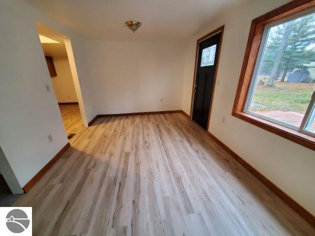 unfurnished room with plenty of natural light and light wood-type flooring