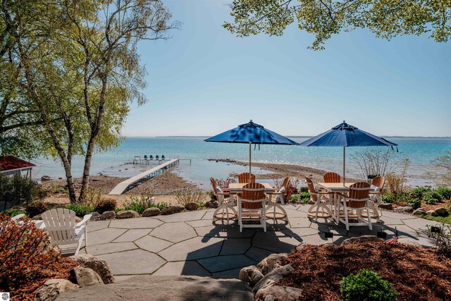 91 S Nanagosa Trl, Suttons Bay, MI 49682 - water view with nearby beach