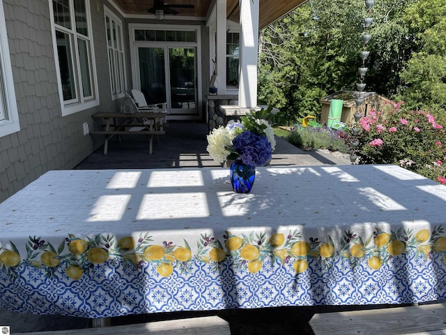 91 S Nanagosa Trl, Suttons Bay, MI 49682 - view of patio / terrace featuring ceiling fan