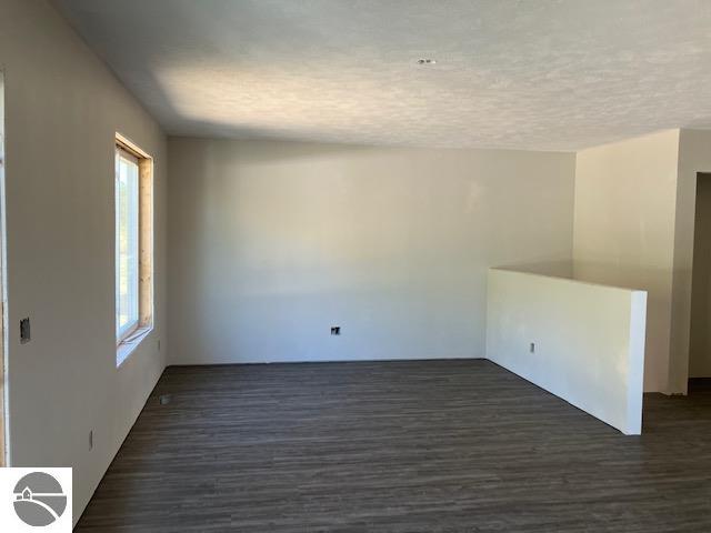 unfurnished room featuring a wealth of natural light and dark hardwood / wood-style floors