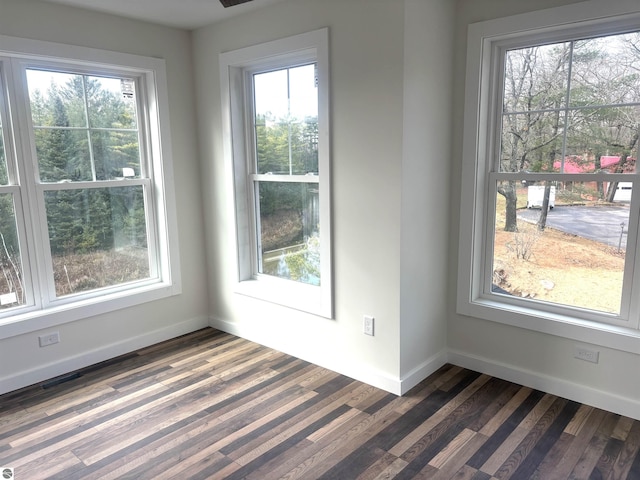 interior space featuring dark hardwood / wood-style flooring