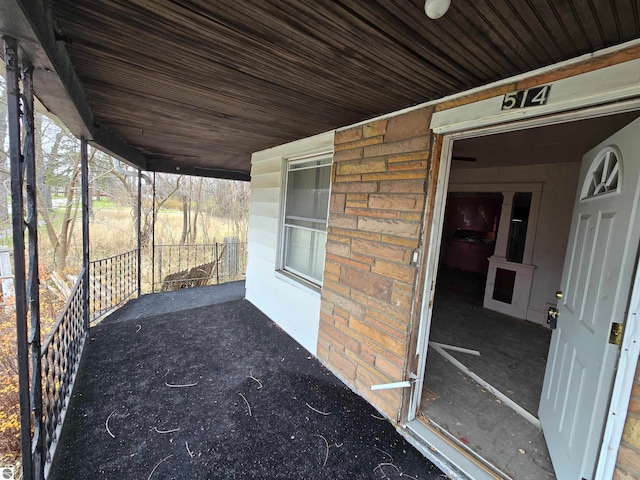 view of patio featuring covered porch