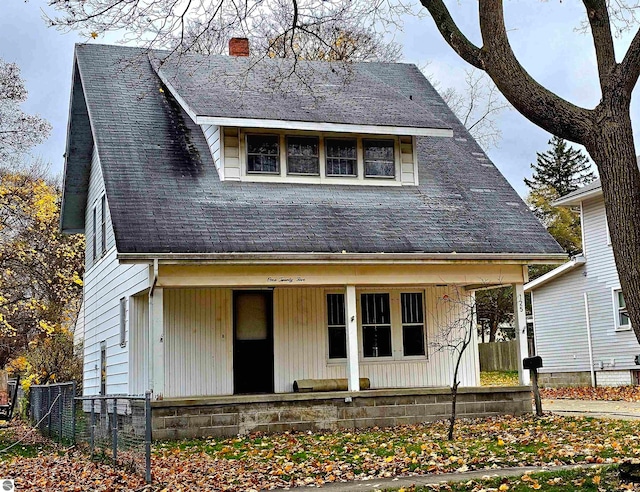 view of front facade with covered porch