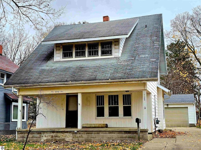 view of front of property with a porch