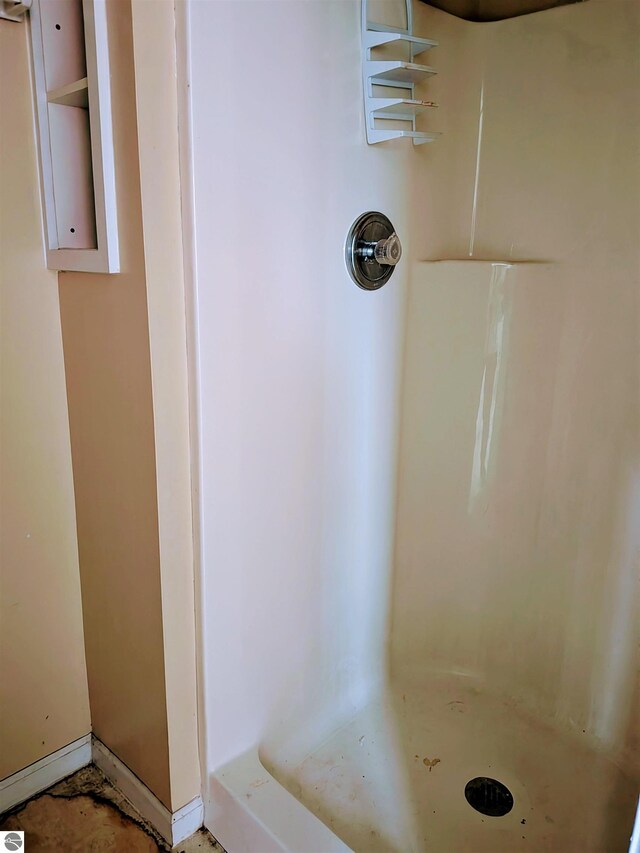 bathroom with a shower