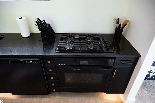 interior details featuring black appliances