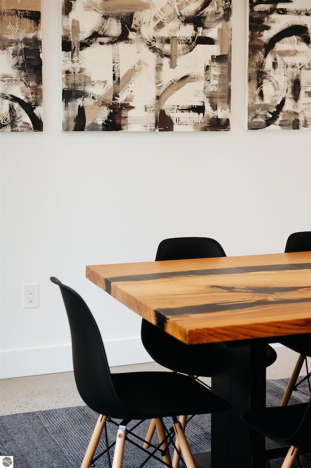 view of dining room