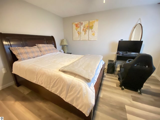 bedroom featuring light hardwood / wood-style flooring