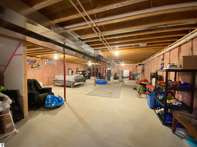 view of basement