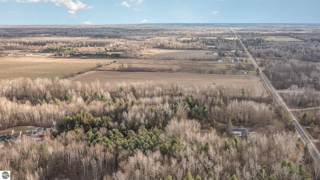 drone / aerial view with a rural view