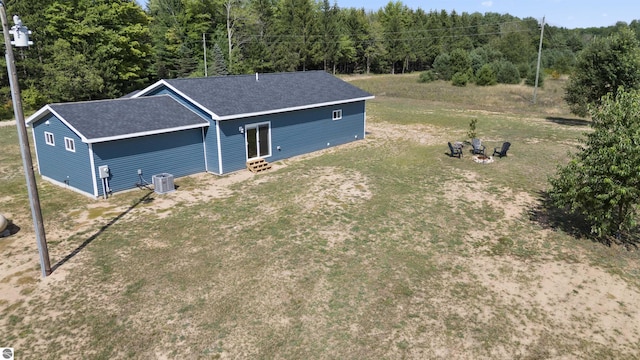 view of front of home featuring central AC